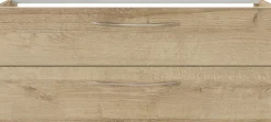 Saphir Waschtisch »Serie 4035 zwei Keramik-Aufsatzbecken mit Unterschrank, 118 cm breit« Waschplatz, 2 Schubladen, inkl. Schubladendämpfer, Griffe Chrom Glanz
