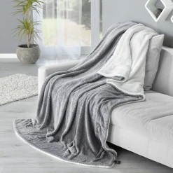 Schiesser Wohndecke »Sherpa-Decke Elsa« mit aufwendigem Zopfmuster