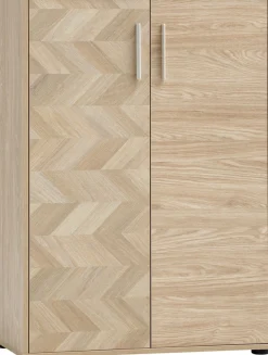Schildmeyer Aktenschrank »AREZZO, Höhe 150 cm, 2 Türen, Fischgräten Dekor, MADE IN GERMANY« 1 Stk. tlg. Linke Tür in Fischgräten Dekor, MADE IN GERMANY