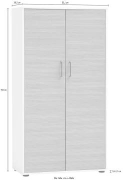 Schildmeyer Aktenschrank »METZ, 2 Türen in Canello, Höhe 150 cm, 8 Fächer, MADE IN GERMANY« 1 Stk. tlg. Fronten in Canello,MADE IN GERMANY