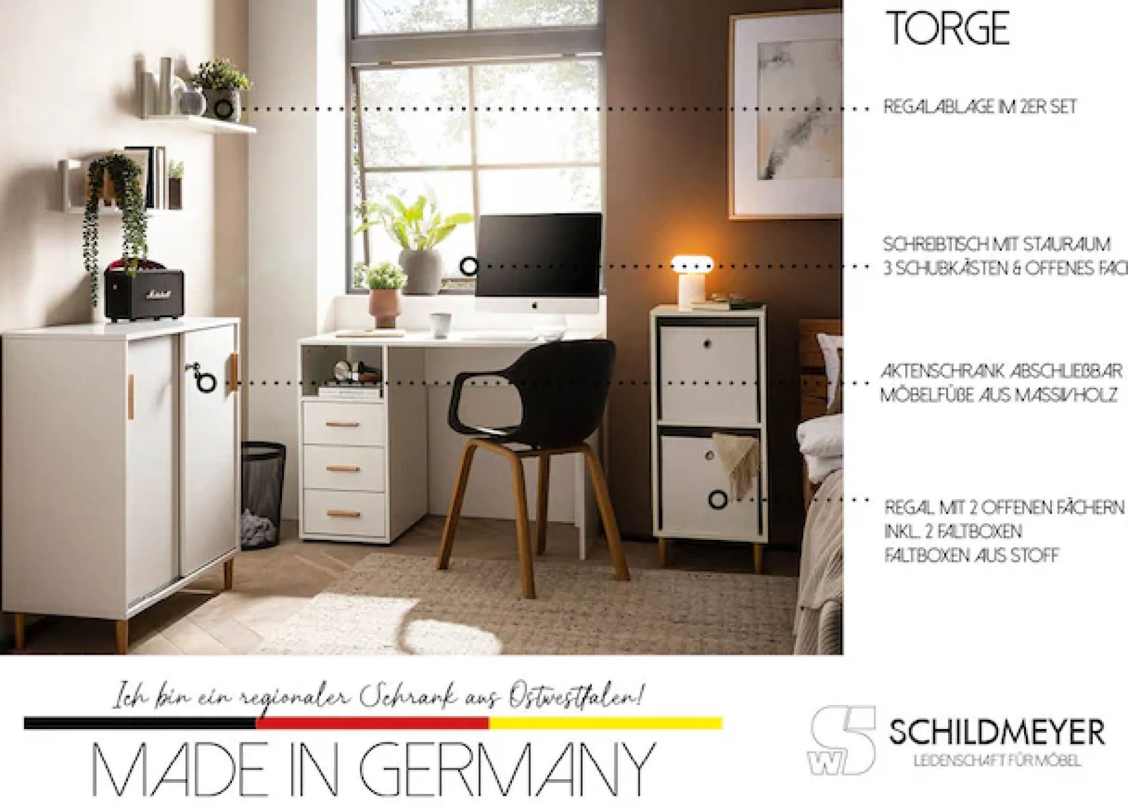 Schildmeyer Aktenschrank »Torge, Aktenschrank, Made in Germany, B: 80 cm« 1 Stk. tlg. Solide Verarbeitung - Dieses Produkt ist in Deutschland gefertigt