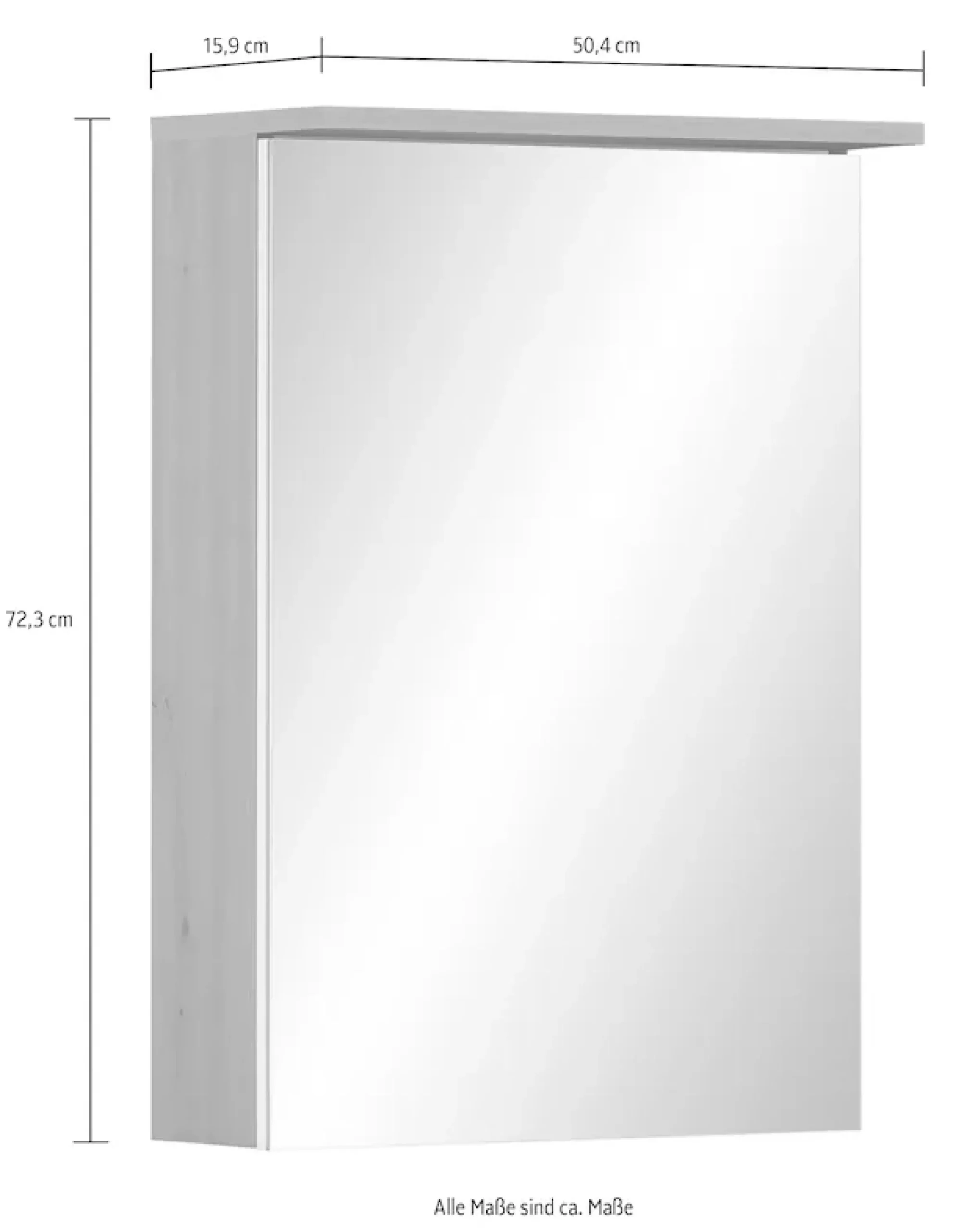 Schildmeyer Badezimmerspiegelschrank »Jesper, Spiegelschrank, Made in Germany, B: 50 cm« Solide Verarbeitung - Dieses Produkt ist in Deutschland gefertigt