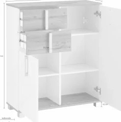 Schildmeyer Badkommode »Kampen, Badkommode, Made in Germany, B: 80 cm« Solide Verarbeitung - Dieses Produkt ist in Deutschland gefertigt