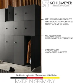 Schildmeyer Container »Locked, Garderoben Spint, melaminharzbeschichtet,Made in Germany« Solide Verarbeitung - Dieses Produkt ist in Deutschland gefertigt