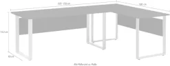 Schildmeyer Eckschreibtisch »Serie 1500, Eckschreibtisch, Made in Germany, B: 225 cm« Solide Verarbeitung - Dieses Produkt ist in Deutschland gefertigt