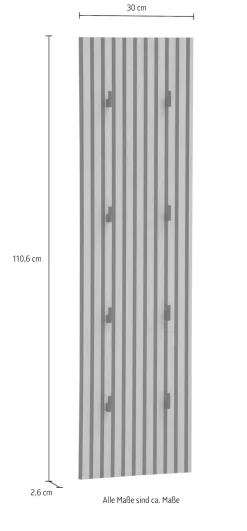 Schildmeyer Garderobenpaneel »Ryker, Garderobenpaneel, Made in Germany, B: 30 cm« 1 Stk. tlg. Solide Verarbeitung - Dieses Produkt ist in Deutschland gefertigt