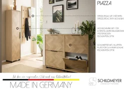 Schildmeyer Garderobenpaneel »Piazza, Garderobenpaneel, Made in Germany, B: 30 cm« 1 Stk. tlg. Solide Verarbeitung - Dieses Produkt ist in Deutschland gefertigt