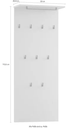 Schildmeyer Garderobenpaneel »Janne, Hakenpaneel, Made in Germany, B: 50 cm« Solide Verarbeitung - Dieses Produkt ist in Deutschland gefertigt