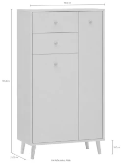 Schildmeyer Highboard »Bjarne, Highboard, Made in Germany, B: 60,2 cm« 1 Stk. tlg. Solide Verarbeitung - Dieses Produkt ist in Deutschland gefertigt