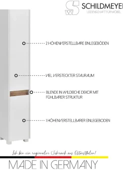Schildmeyer Hochschrank »Cosmo, Hochschrank, Made in Germany, B: 30,2 cm« Solide Verarbeitung - Dieses Produkt ist in Deutschland gefertigt