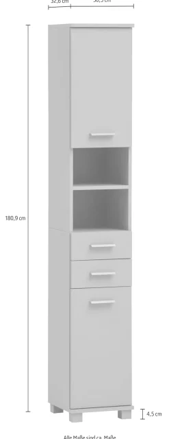 Schildmeyer Hochschrank »Mono, Hochschrank, Made in Germany, B: 30 cm« Solide Verarbeitung - Dieses Produkt ist in Deutschland gefertigt
