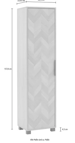 Schildmeyer Hochschrank »Piazza, Hochschrank, Made in Germany, B: 40 cm« 1 Stk. tlg. Solide Verarbeitung - Dieses Produkt ist in Deutschland gefertigt