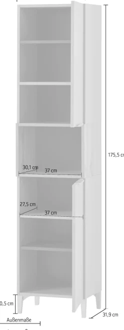 Schildmeyer Hochschrank »Smilla, Hochschrank, Made in Germany, B: 40,2 cm« Solide Verarbeitung - Dieses Produkt ist in Deutschland gefertigt