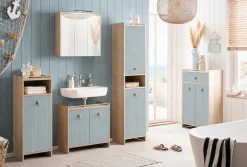 Schildmeyer Hochschrank »SONDERBY, 2 Türen & 1 offenes Fach, Höhe 176,5 cm, MADE IN GERMANY« 1 Stk. tlg. Seilgriffe im maritimen Look, MADE IN GERMANY