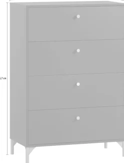 Schildmeyer Kommode »Alfa, Kommode, melaminharzbeschichtet, Made in Germany, B: 80 cm« Solide Verarbeitung - Dieses Produkt ist in Deutschland gefertigt