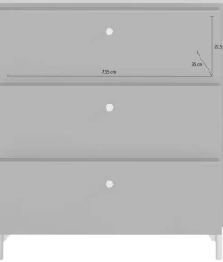 Schildmeyer Kommode »Alfa, Kommode, melaminharzbeschichtet, Made in Germany, B: 80 cm« Solide Verarbeitung - Dieses Produkt ist in Deutschland gefertigt