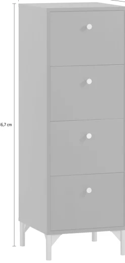 Schildmeyer Kommode »Alfa, Kommode, melaminharzbeschichtet, Made in Germany, B: 40 cm« Solide Verarbeitung - Dieses Produkt ist in Deutschland gefertigt