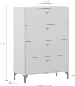 Schildmeyer Kommode »Smash, Kommode,melaminharzbeschichtet, Made in Germany, B: 80 cm« Solide Verarbeitung - Dieses Produkt ist in Deutschland gefertigt