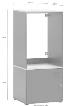 Schildmeyer Mehrzweckschrank-Set »Solea, 2er Set Mehrzweckschrank stapelbar, Made in Germany, B: 67cm«