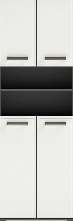 Schildmeyer Midischrank »ADANA Badezimmerschrank, Höhe 180,9 cm, 4 Türen, MADE IN GERMANY« 1 Stk. tlg. tiefgezogene MDF-Fronten - umlaufende Rahmenprägung, MADE IN GERMANY