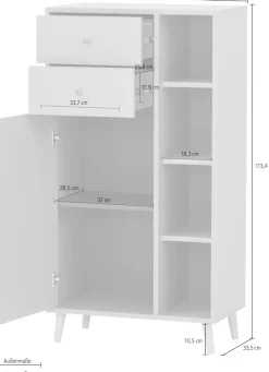 Schildmeyer Midischrank »Bjarne, Midischrank, Made in Germany, B: 60,2 cm« Solide Verarbeitung - Dieses Produkt ist in Deutschland gefertigt