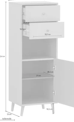 Schildmeyer Midischrank »Bjarne, Midischrank, Made in Germany, B: 40,3 cm« Solide Verarbeitung - Dieses Produkt ist in Deutschland gefertigt