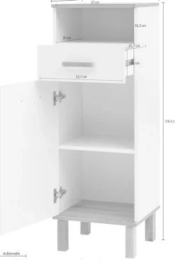 Schildmeyer Midischrank »Padua« Füße aus Massivholz