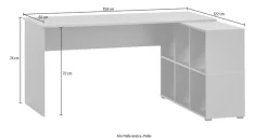 Schildmeyer Regal-Schreibtisch »Serie 500, Schreibtisch, Made in Germany, B: 150 cm« Solide Verarbeitung - Dieses Produkt ist in Deutschland gefertigt