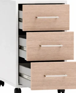 Schildmeyer Rollcontainer »METZ, 3 Schubkästen, fühlbare Holzstruktur, MADE IN GERMANY« 1 Stk. tlg. Canello Dekor mit fühlbarer Holzstruktur, Made in Germany