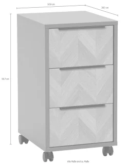 Schildmeyer Rollcontainer »Piazza, Rollcontainer, Made in Germany, B: 32,6cm« 1 Stk. tlg. Solide Verarbeitung - Dieses Produkt ist in Deutschland gefertigt