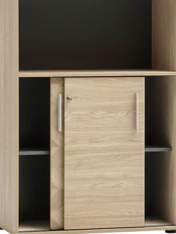 Schildmeyer Schiebetürenschrank »AREZZO, Aktenschrank abschließbar, Höe 150 cm, MADE IN GERMANY« 1 Stk. tlg. Linke Tür in Fischgräten Dekor, MADE IN GERMANY