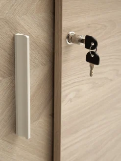 Schildmeyer Schiebetürenschrank »AREZZO, Aktenschrank abschließbar, Höe 150 cm, MADE IN GERMANY« 1 Stk. tlg. Linke Tür in Fischgräten Dekor, MADE IN GERMANY