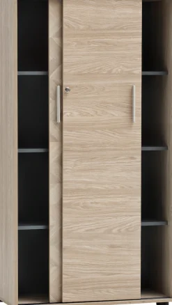 Schildmeyer Schiebetürenschrank »AREZZO, Aktenschrank abschließbar, Höe 150 cm, MADE IN GERMANY« 1 Stk. tlg. Linke Tür in Fischgräten Dekor, MADE IN GERMANY