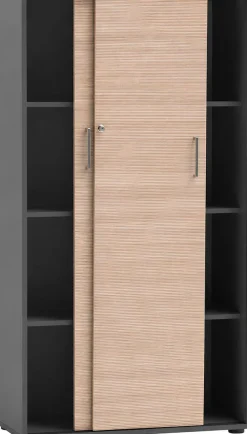 Schildmeyer Schiebetürenschrank »METZ, Aktenschrank abschließbar, Höhe 150 cm, MADE IN GERMANY« 1 Stk. tlg. Fronten in Canello,MADE IN GERMANY