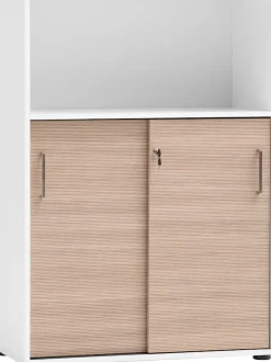 Schildmeyer Schiebetürenschrank »METZ, Aktenschrank abschließbar, Höhe 113,4 cm, MADE IN GERMANY« 1 Stk. tlg. Fronten in Canello,MADE IN GERMANY