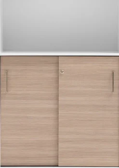 Schildmeyer Schiebetürenschrank »METZ, Aktenschrank abschließbar, Höhe 113,4 cm, MADE IN GERMANY« 1 Stk. tlg. Fronten in Canello,MADE IN GERMANY