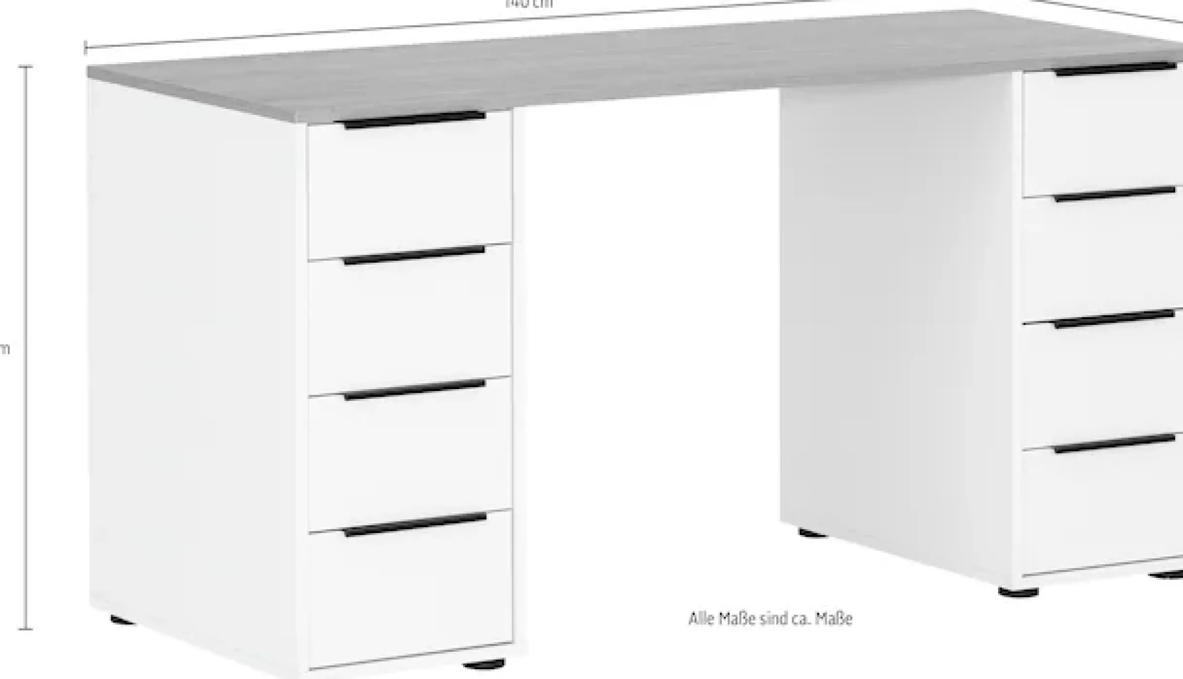 Schildmeyer Schreibtisch »Elma, Schreibtisch, Made in Germany, B: 140 cm« Solide Verarbeitung - Dieses Produkt ist in Deutschland gefertigt