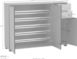 Schildmeyer Schuhschrank »Alexa, Schuhschrank, Made in Germany, B: 141,9 cm« Solide Verarbeitung - Dieses Produkt ist in Deutschland gefertigt