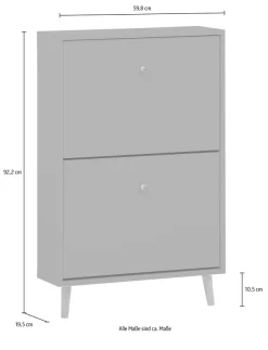 Schildmeyer Schuhschrank »Bjarne, Schuhschrank, Made in Germany, B: 60 cm« 1 Stk. tlg. Solide Verarbeitung - Dieses Produkt ist in Deutschland gefertigt
