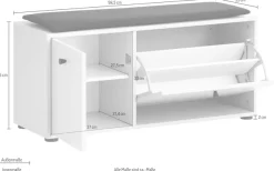 Schildmeyer Schuhschrank »Lovund, Schuhbank, melaminharzbeschichtet,Made in Germany, B: 98 cm« Solide Verarbeitung - Dieses Produkt ist in Deutschland gefertigt