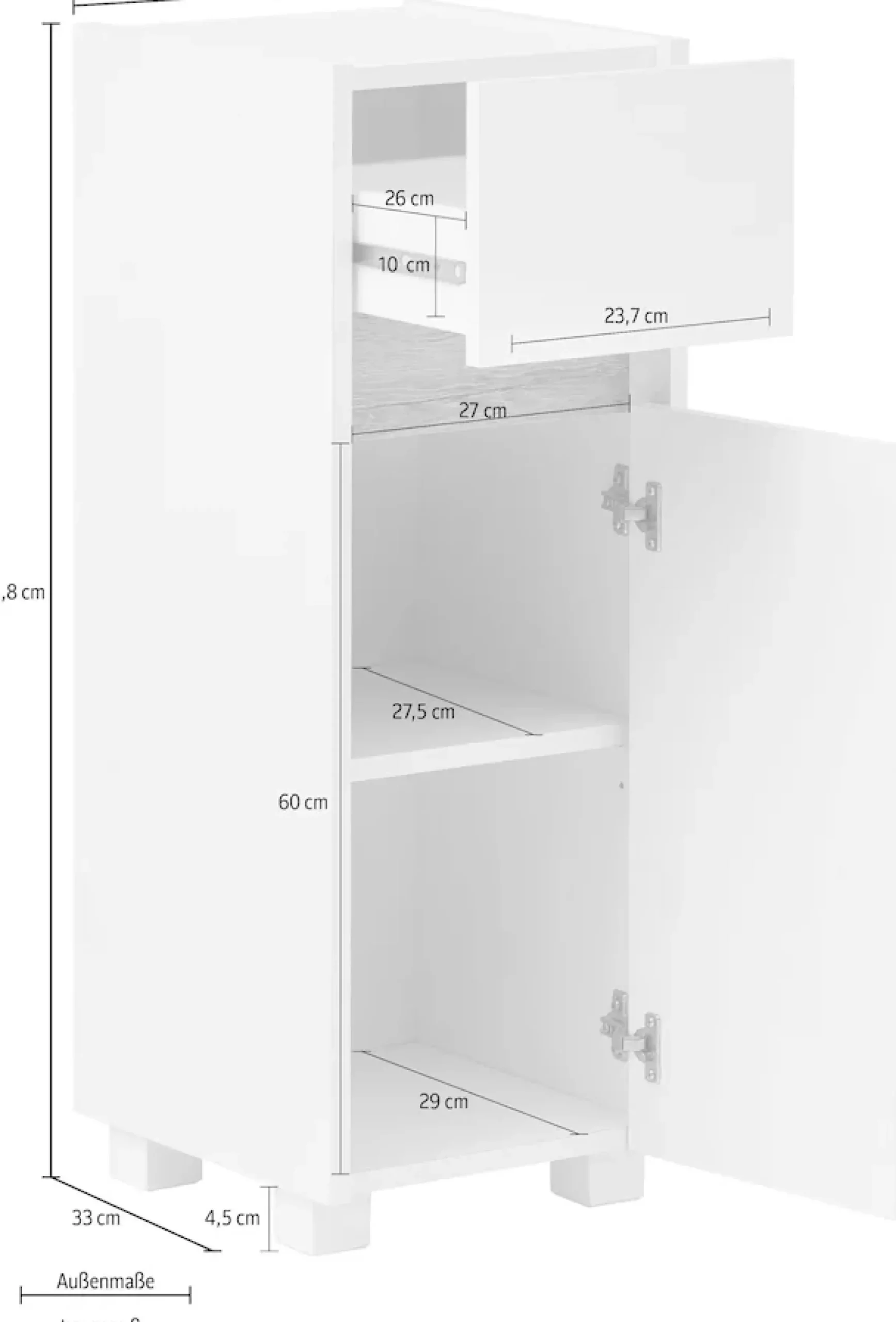 Schildmeyer Unterschrank »Cosmo, Unterschrank, Made in Germany, B: 30 cm« Solide Verarbeitung - Dieses Produkt ist in Deutschland gefertigt