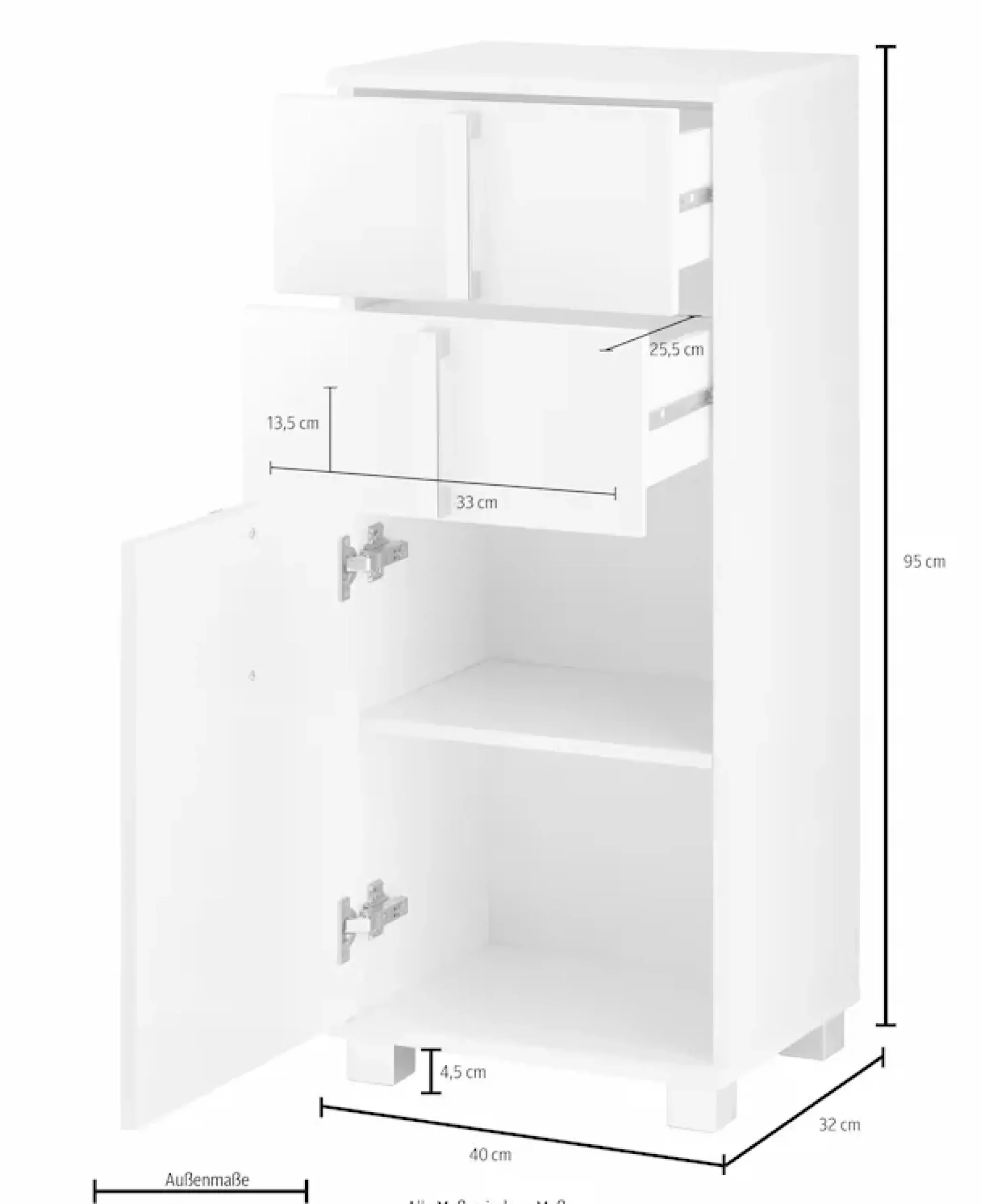 Schildmeyer Unterschrank »Kampen, Unterschrank, Made in Germany, B: 40 cm« Solide Verarbeitung - Dieses Produkt ist in Deutschland gefertigt