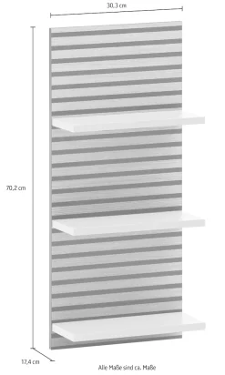 Schildmeyer Wandregal »Katta, Wandregal, melaminharzbeschichtet,Made in Germany, B: 30 cm« Solide Verarbeitung - Dieses Produkt ist in Deutschland gefertigt