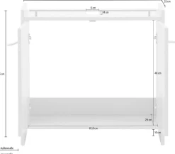 Schildmeyer Waschbeckenunterschrank »SONDERBY, 2 Türen, Breite 65 cm, MADE IN GERMANY« 1 Stk. tlg. Seilgriffe im maritimen Look, MADE IN GERMANY