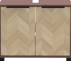 Schildmeyer Waschbeckenunterschrank »PIAZZA, 2 Türen, Breite 65,1 cm, MADE IN GERMANY« 1 Stk. tlg. Türen im Fischgräten-Dekor, MADE IN GERMANY