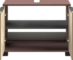 Schildmeyer Waschbeckenunterschrank »PIAZZA, 2 Türen, Breite 65,1 cm, MADE IN GERMANY« 1 Stk. tlg. Türen im Fischgräten-Dekor, MADE IN GERMANY