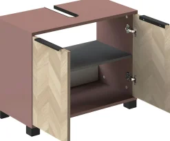 Schildmeyer Waschbeckenunterschrank »PIAZZA, 2 Türen, Breite 65,1 cm, MADE IN GERMANY« 1 Stk. tlg. Türen im Fischgräten-Dekor, MADE IN GERMANY