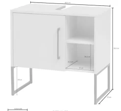 Schildmeyer Waschbeckenunterschrank »Limone, Waschbeckenunterschrank, Made in Germany, B: 60,5 cm« Solide Verarbeitung - Dieses Produkt ist in Deutschland gefertigt