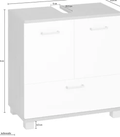 Schildmeyer Waschbeckenunterschrank »Mobes, Made in Germany« Breite 60 cm, Badschrank Badezimmerschrank WBU Unterschrank