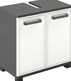 Schildmeyer Waschbeckenunterschrank »ADANA, Breite 59,8 cm, 2 Türen, Siphonausschnitt, MADE IN GERMANY« 1 Stk. tlg. tiefgezogene MDF-Fronten mit umlaufender Rahmenprägung,MADE IN GERMANY